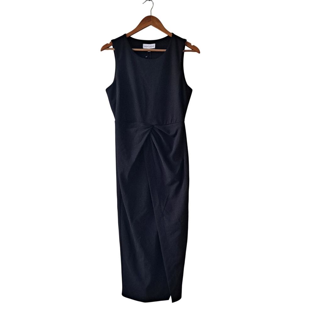 Gibson Latimer Wrap Dress Sleeveless Midi-Length Black Women's Size Small NWT